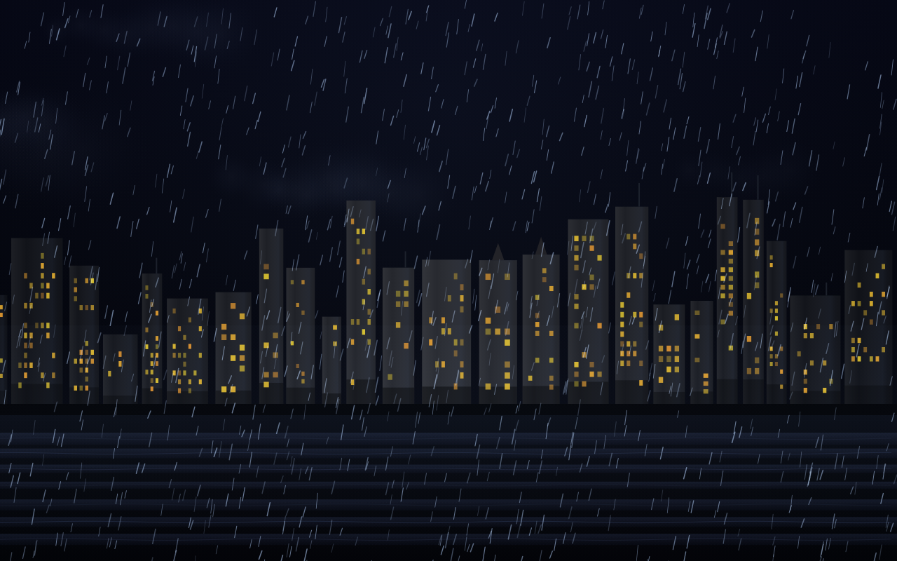 Embedded artifact: Thunderstorm Over City